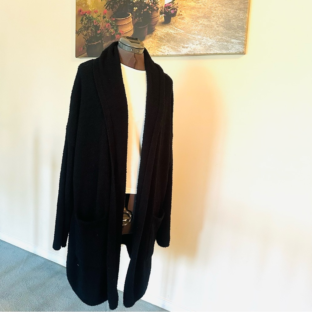 NWT Black Cozy Open Front Cardigan